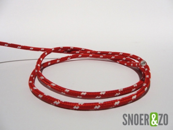 Rood-wit strijkijzersnoer flex