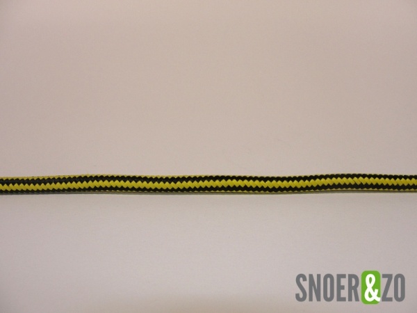 Zwart-geel stofsnoer striped