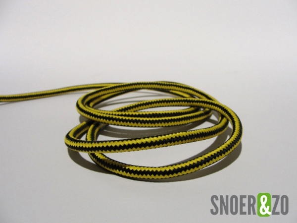 Zwart-geel stofsnoer striped