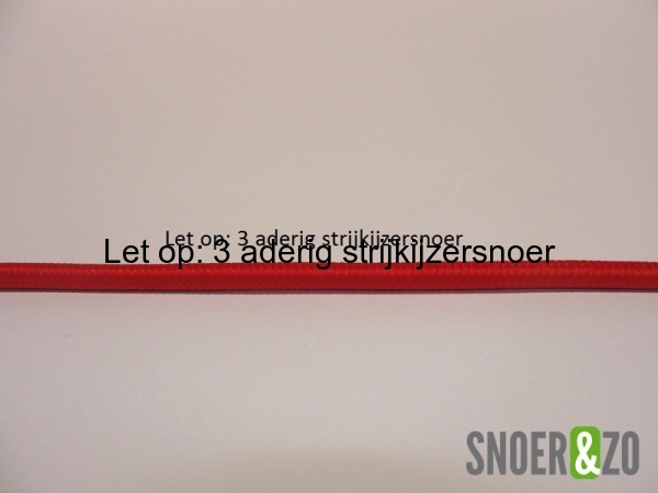 Rood strijkijzersnoer - 3 aderig
