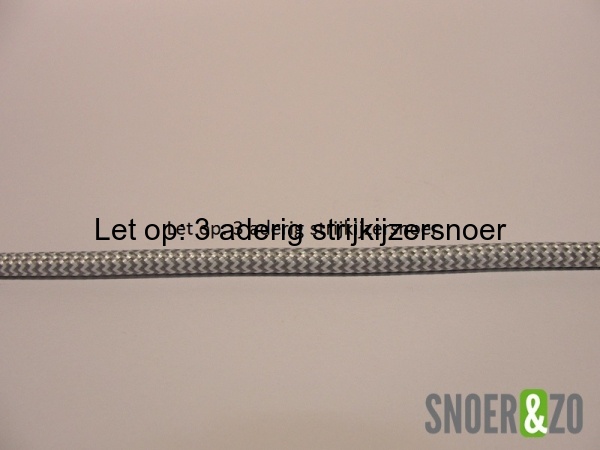 Grijs-wit strijkijzersnoer - 3 aderig