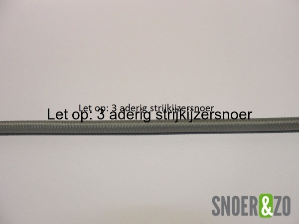 Grijs strijkijzersnoer - 3 aderig