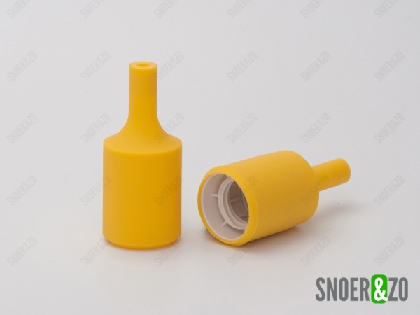 Fittinghuls siliconen cilinder geel E27