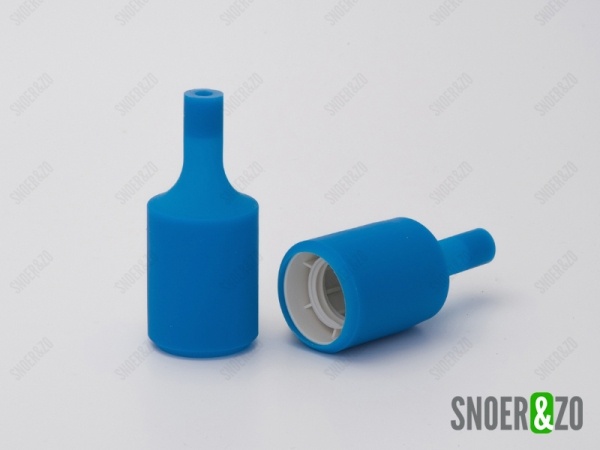 Fittinghuls siliconen cilinder blauw E27
