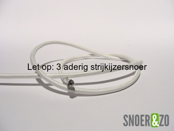 Wit strijkijzersnoer - 3 aderig