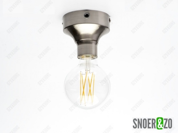 Plafondlamp Tasso geborsteld RVS E27