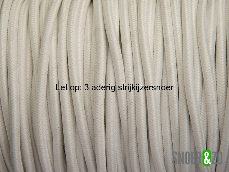Wit strijkijzersnoer - 3 aderig