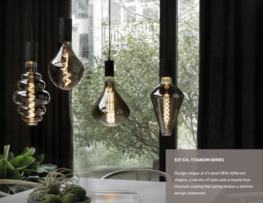 Calex XXL Paris LED lamp 6W E27 titanium dimbaar - 425932