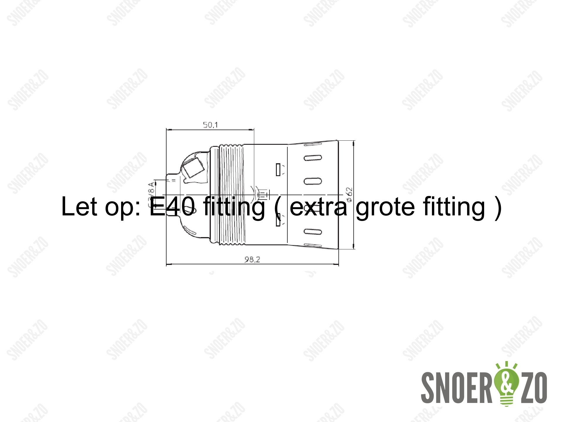 E40 fitting echt messing