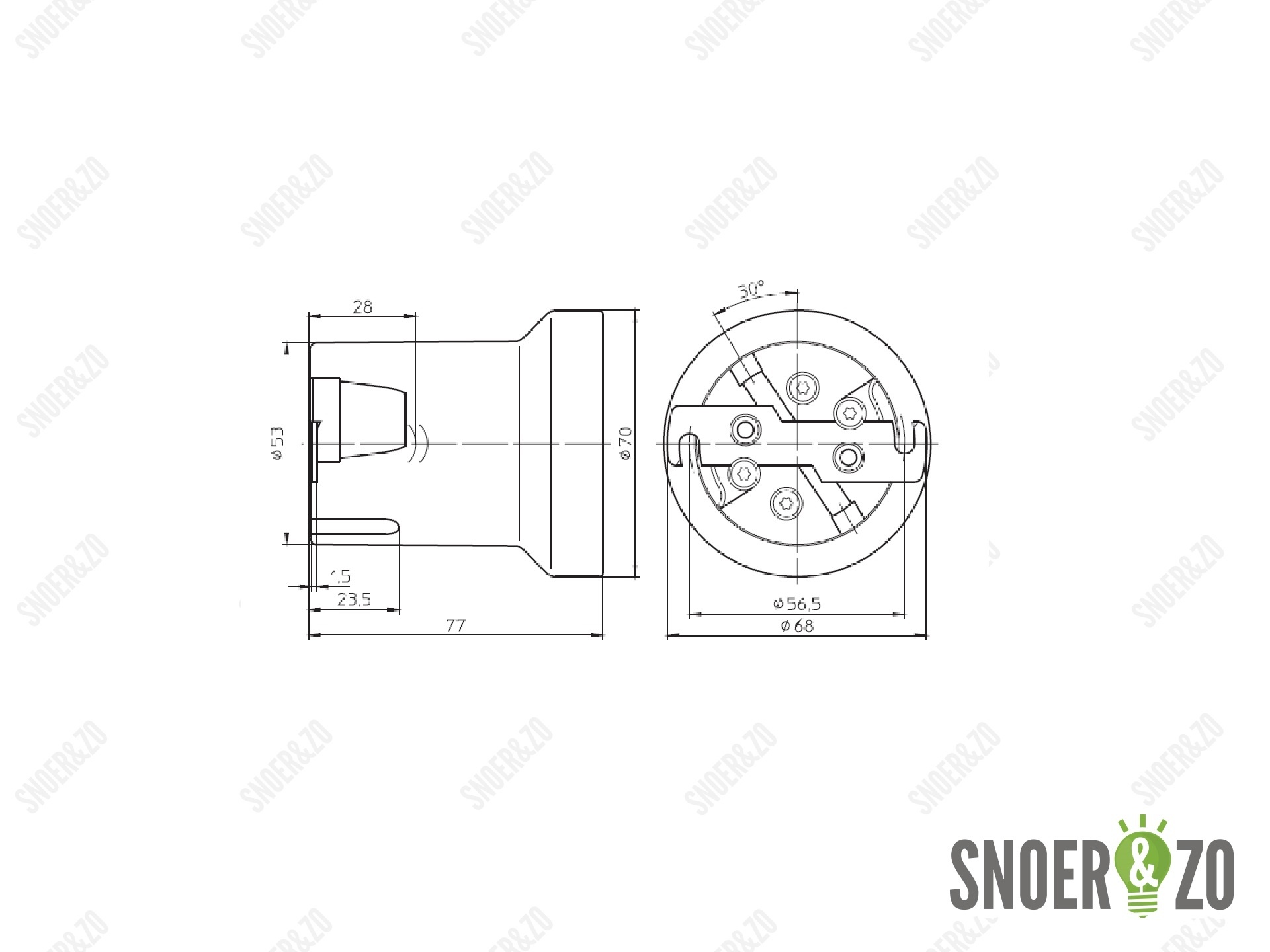 E40 porselein fitting met montagebeugel