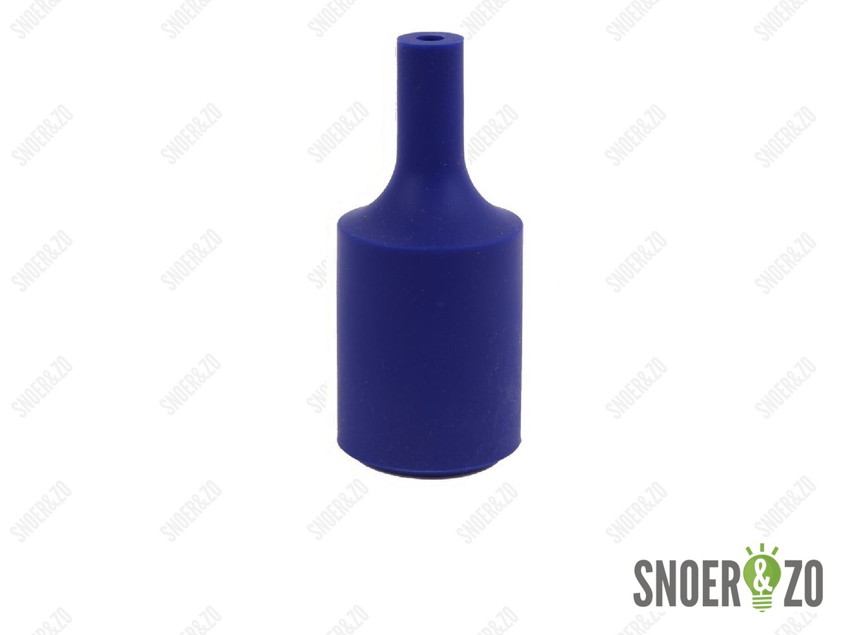 Fittinghuls siliconen cilinder donkerblauw E27