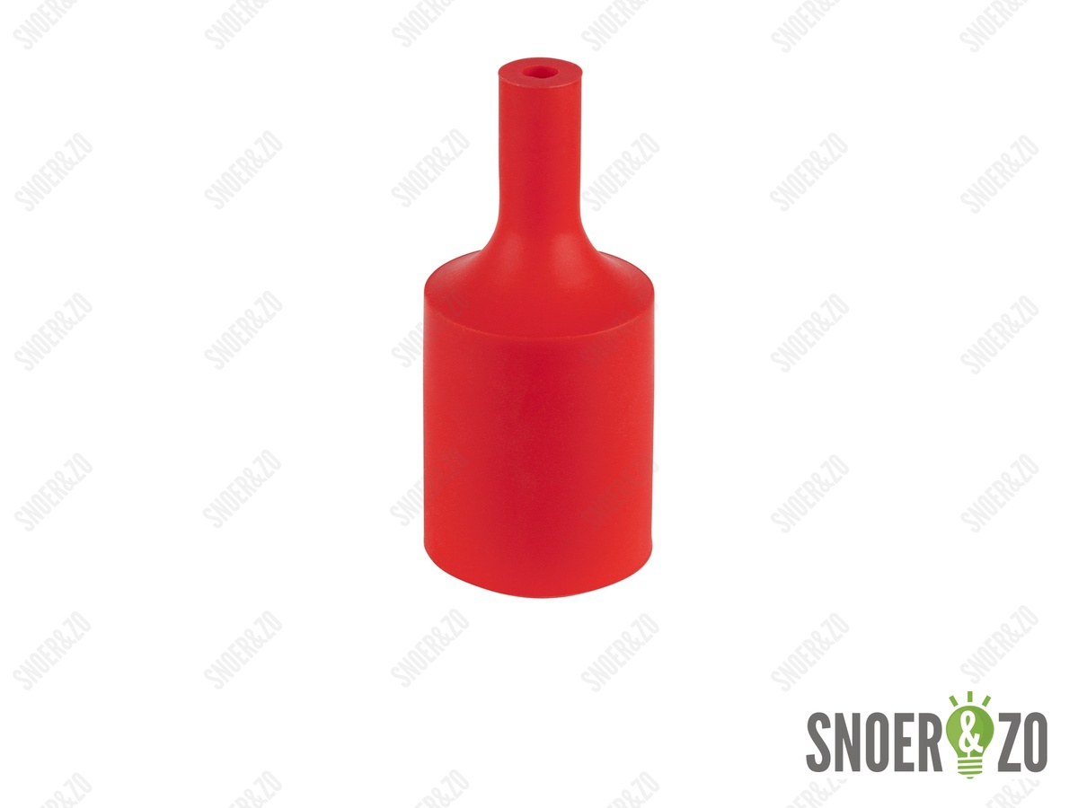 Fittinghuls siliconen cilinder rood E27