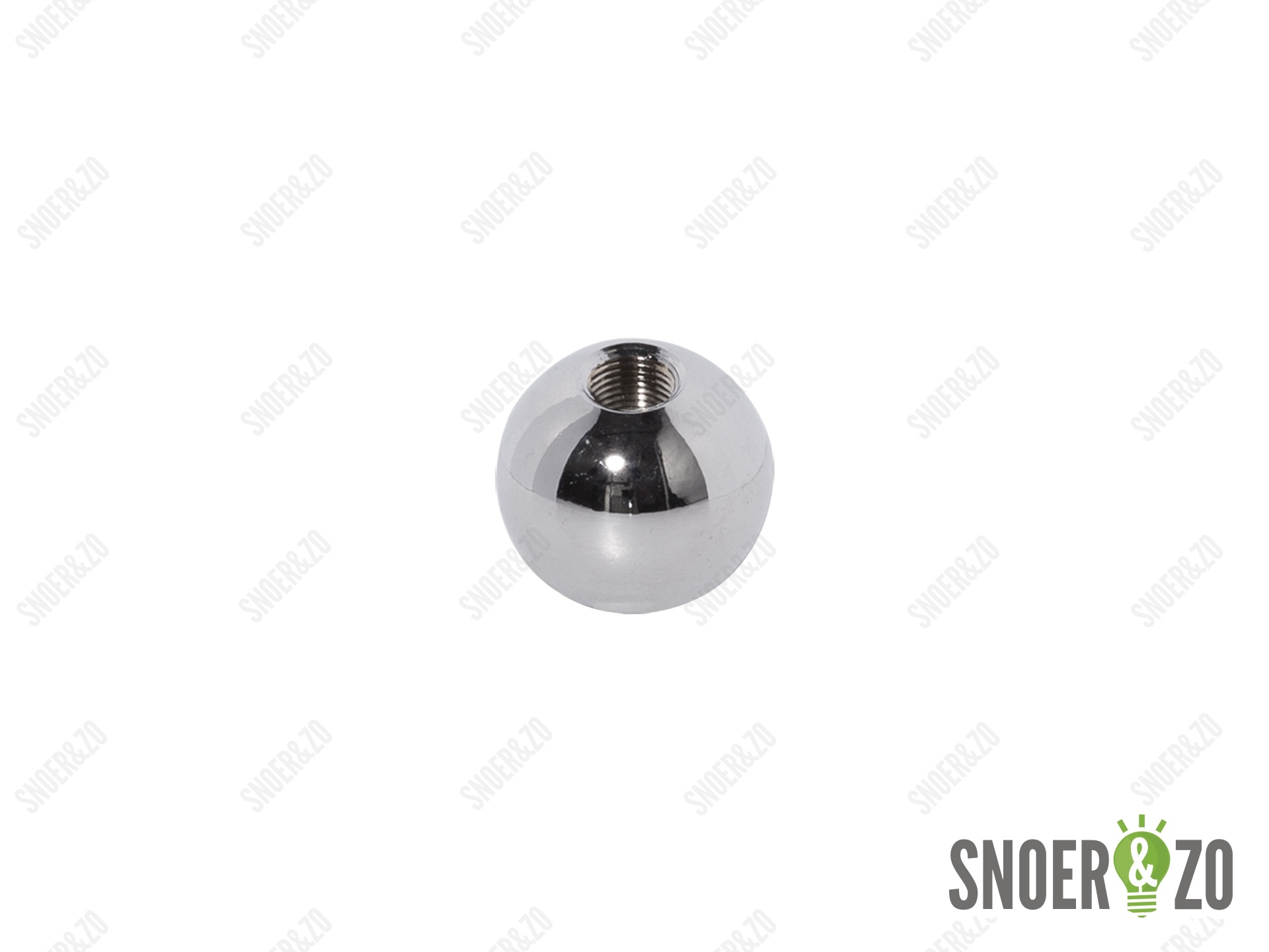Kogel chroom 30 mm met doorlopend gat binnendraad M10X1