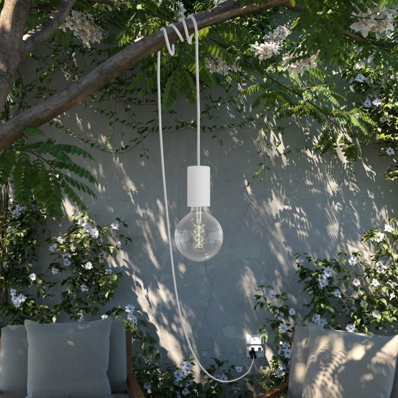 Snake Eiva Elegant waterdichte IP65 snoerpendel hanglamp kleur wit