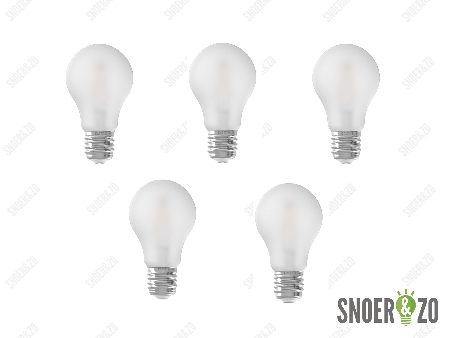 Snoerboer LED filament GLS 4W E27 frosted dimbaar - 5 pack
