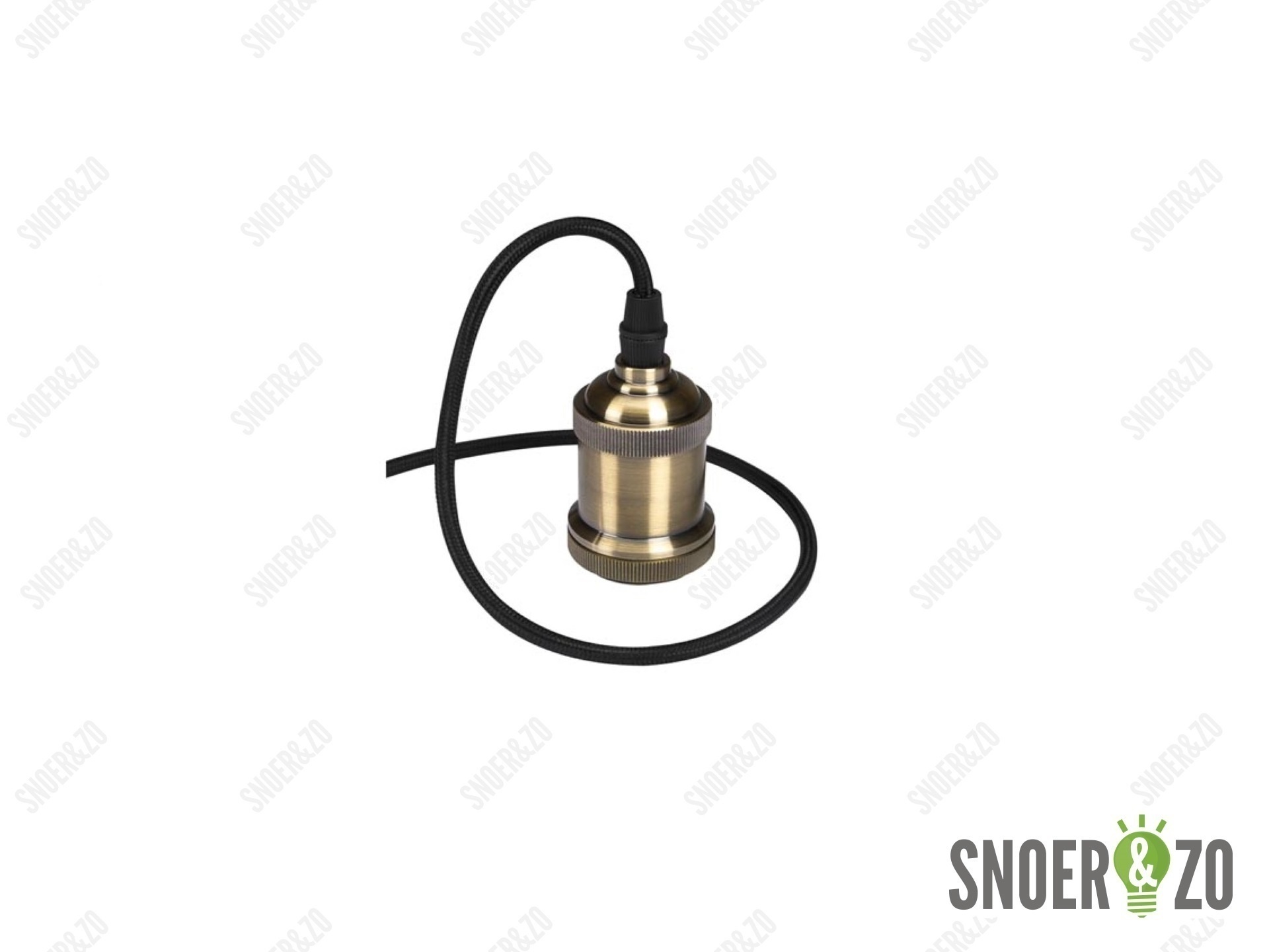 Snoerpendel E27 retro brons