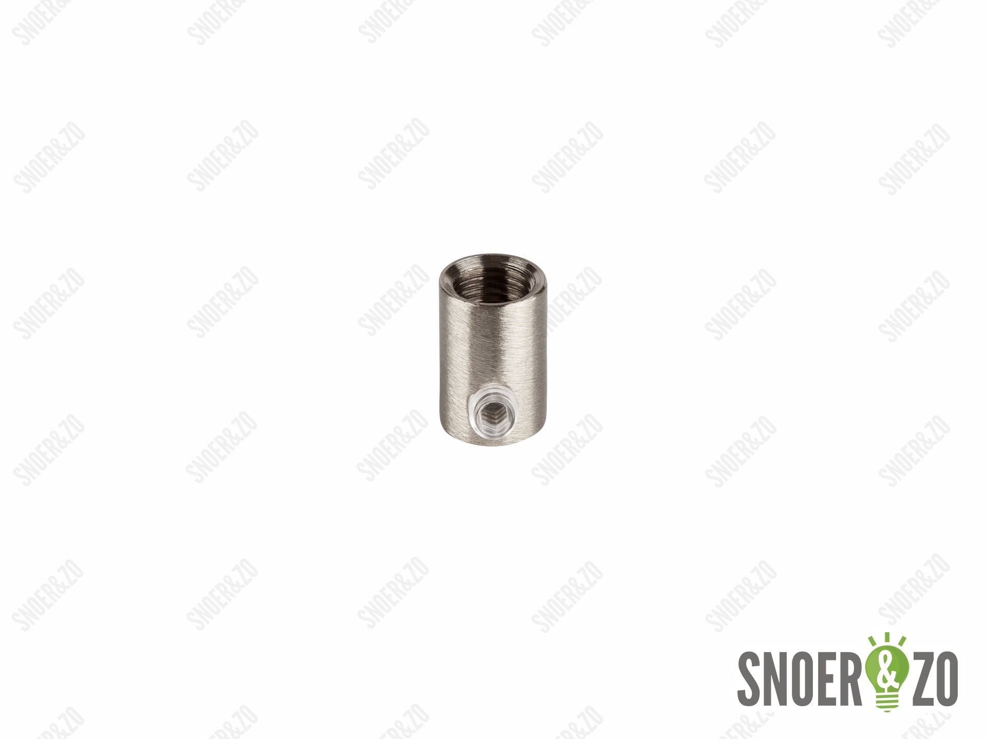 Trekontlaster geborsteld nikkel ( RVS look ) binnendraad