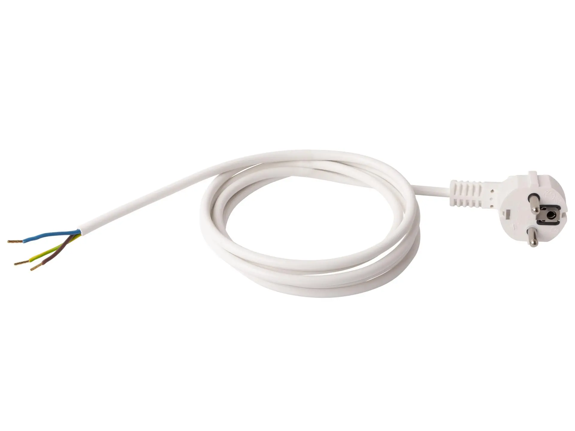 Aansluitsnoer met randaarde stekker - 3x1.50mm² - 500 cm - wit