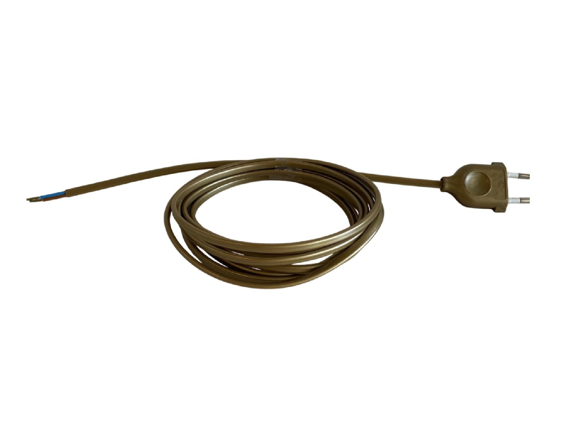 Aansluitsnoer met stekker - 2x0.75mm² - 300 cm - goud VLM-model