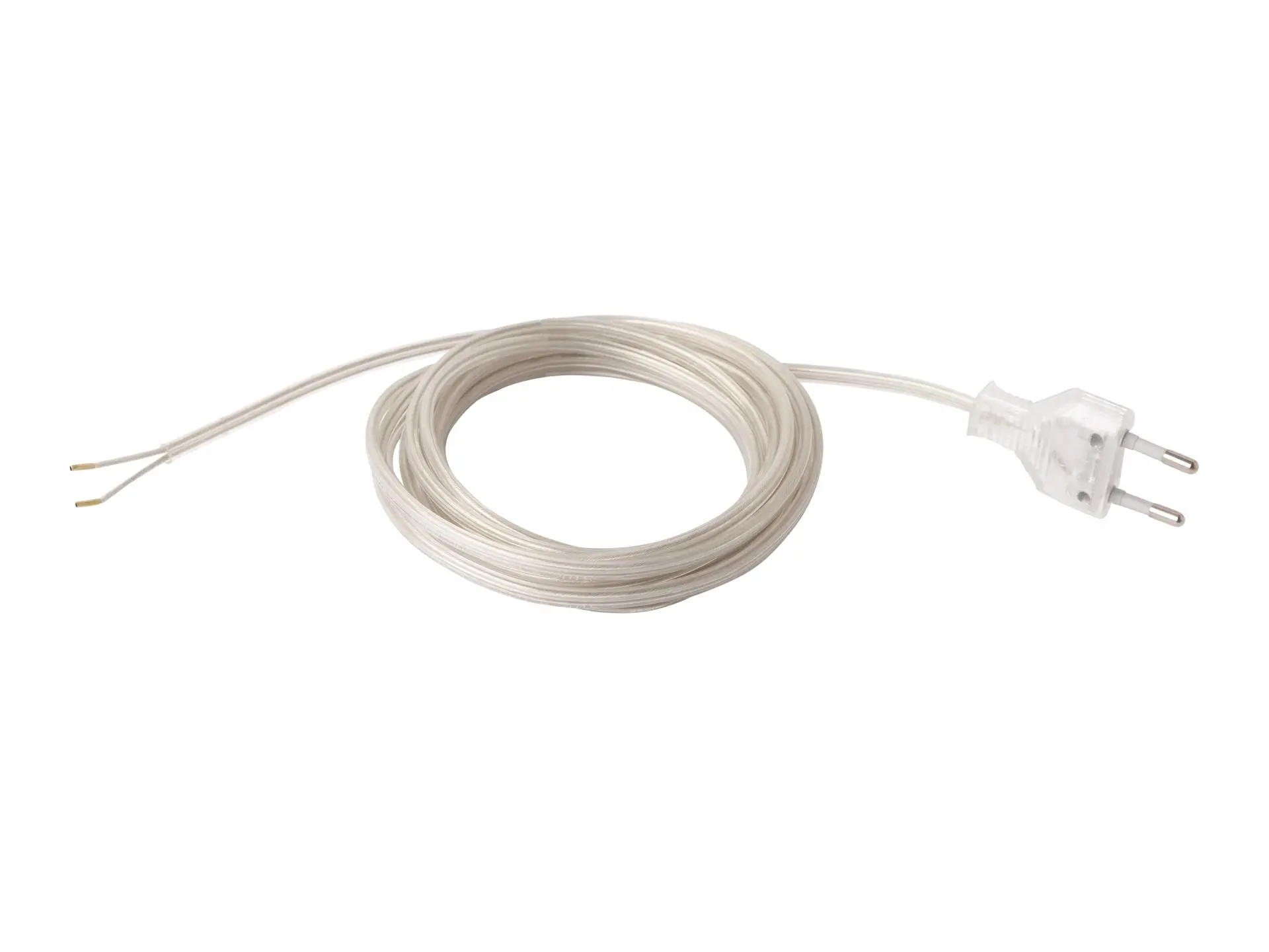Aansluitsnoer met stekker - 2x0.75mm² - 400 cm - transparant