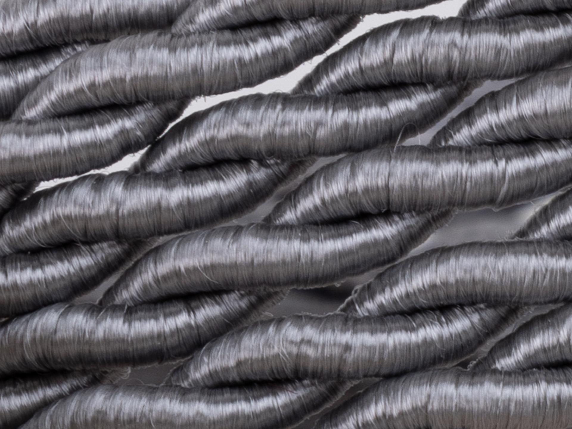 Antraciet gedraaid strijkijzersnoer - 2 aderig