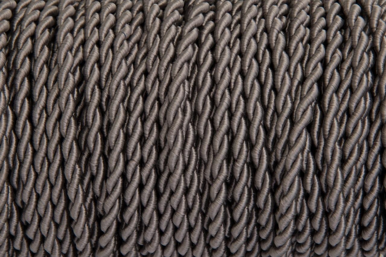 Antraciet gedraaid strijkijzersnoer - 2 aderig