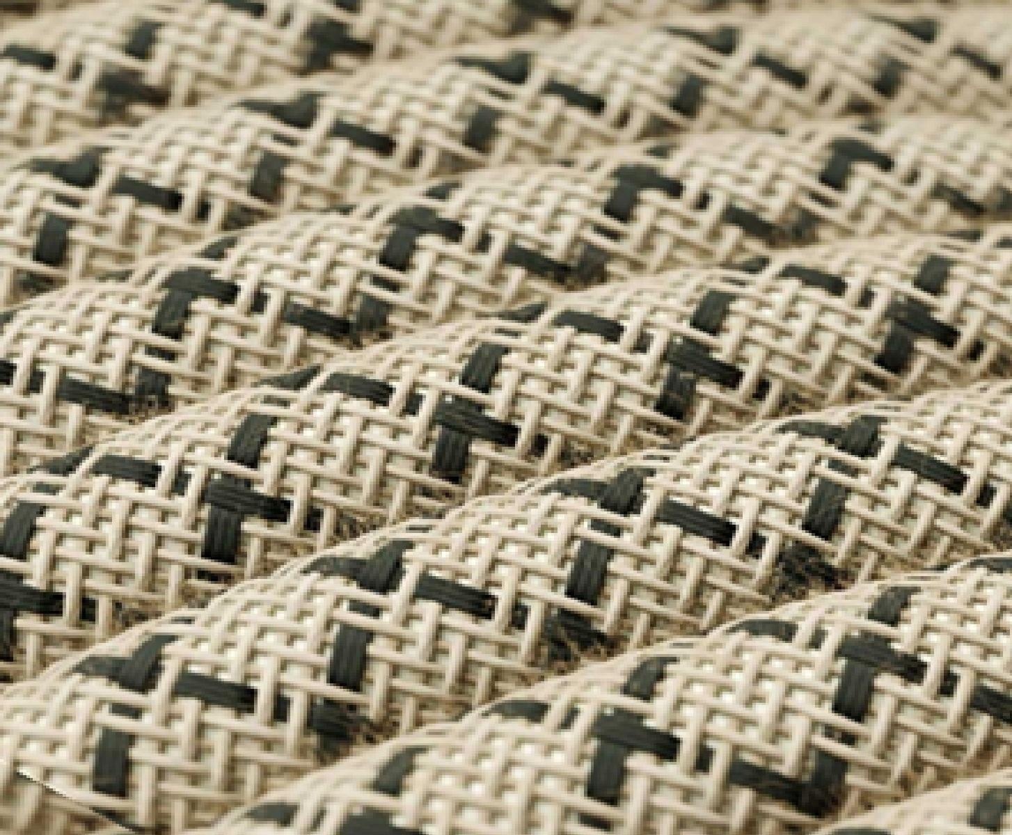 Antraciet geruit linnen strijkijzersnoer - 2 aderig