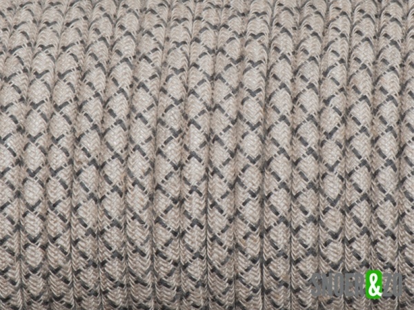 Antraciet geruit linnen strijkijzersnoer Antraciet geruit linnen strijkijzersnoer