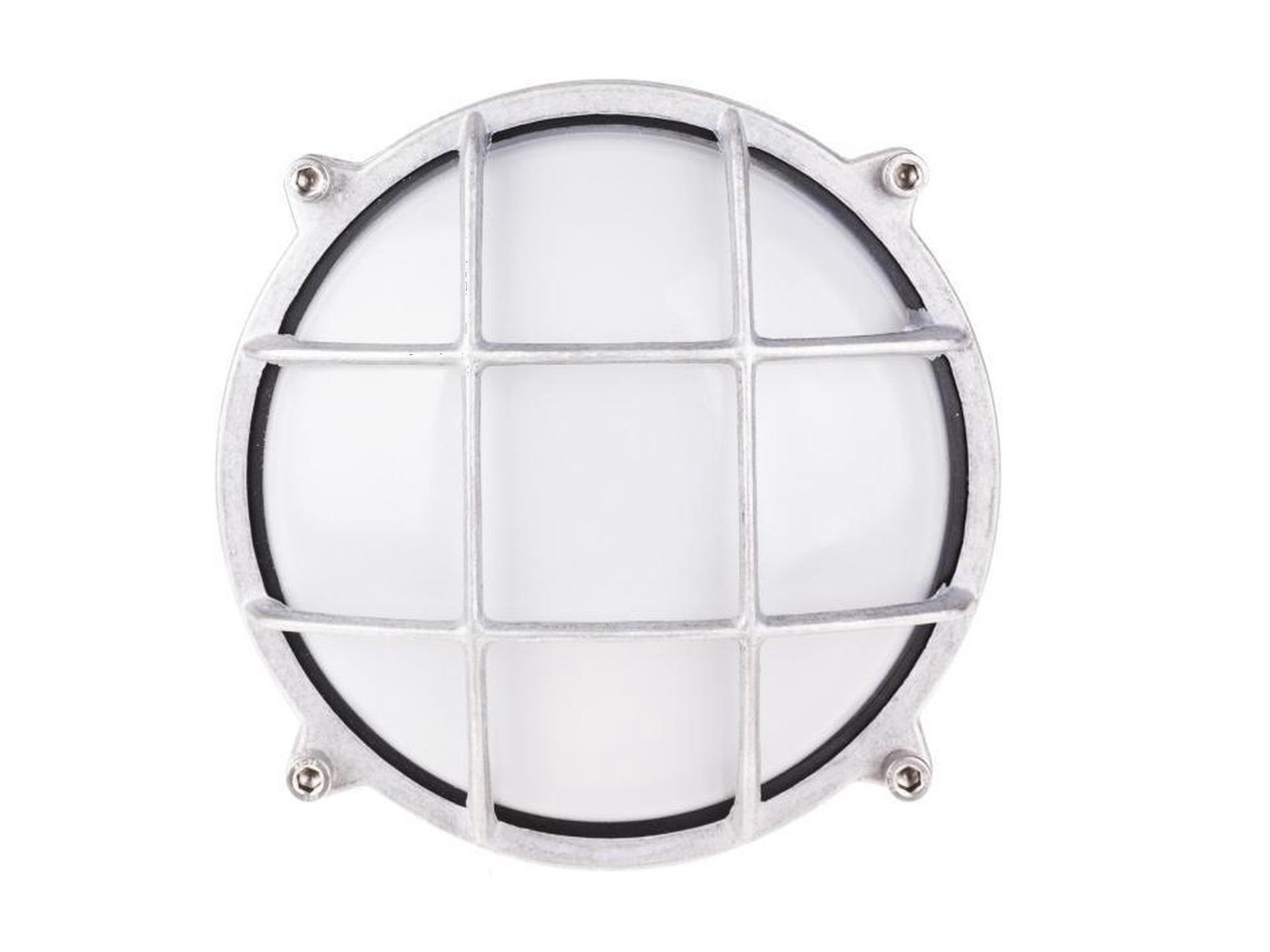 BEL Lighting Mani R E27 - industriële wandlamp rond - aluminium BEL Lighting Mani R E27 - industriële wandlamp rond - aluminium