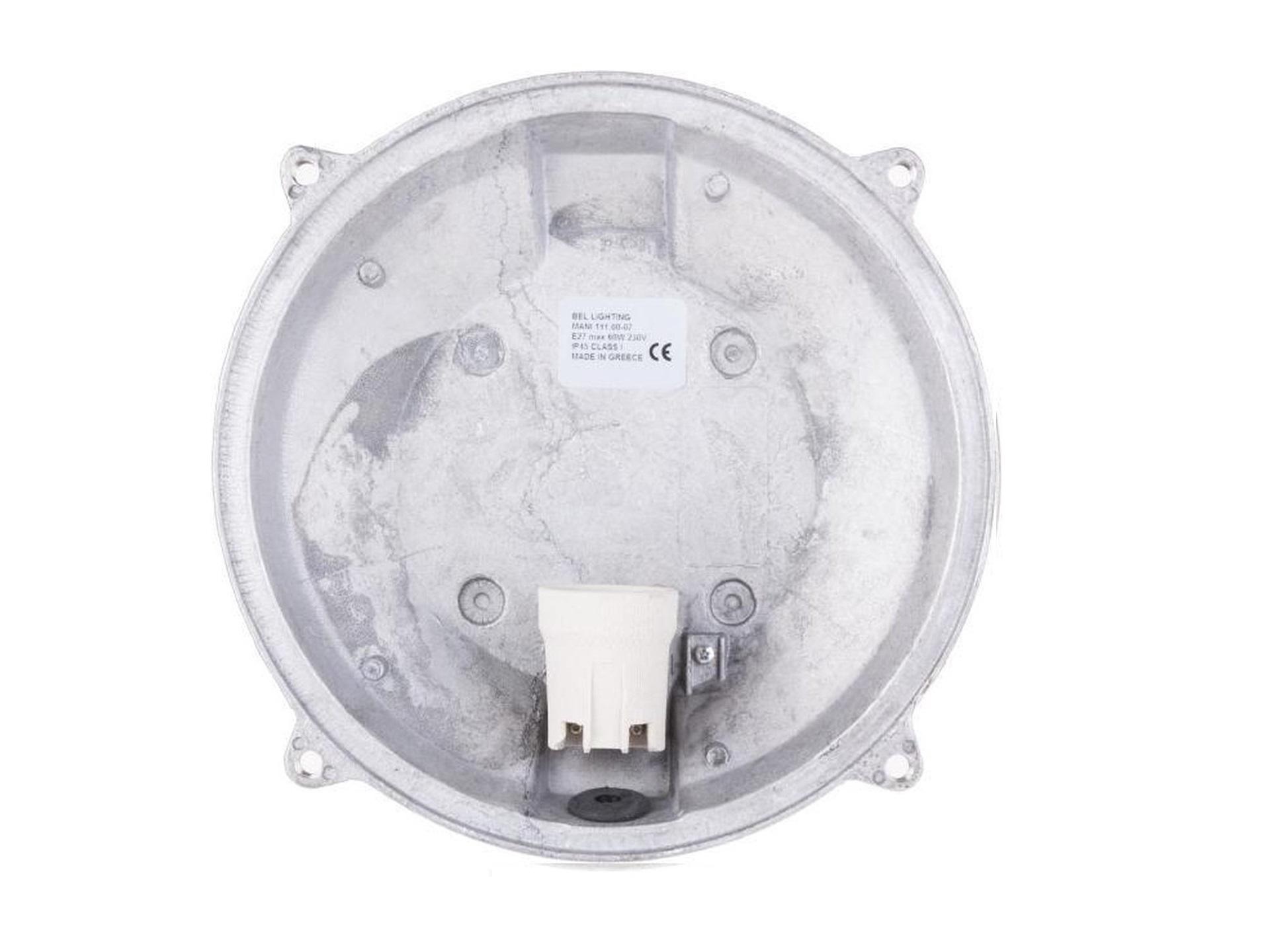 BEL Lighting Mani R E27 - industriële wandlamp rond - aluminium BEL Lighting Mani R E27 - industriële wandlamp rond - aluminium