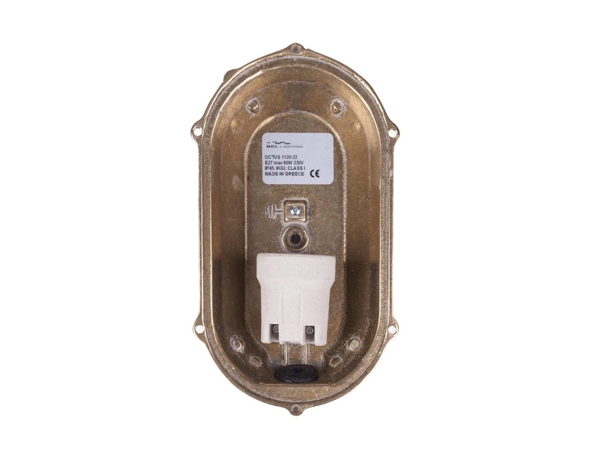 BEL Lighting Octus X E27 - industiële wandlamp - messing
