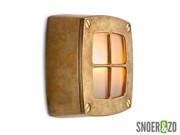 BEL Lighting Vodis B G9 - industriële wandlamp vierkant - messing