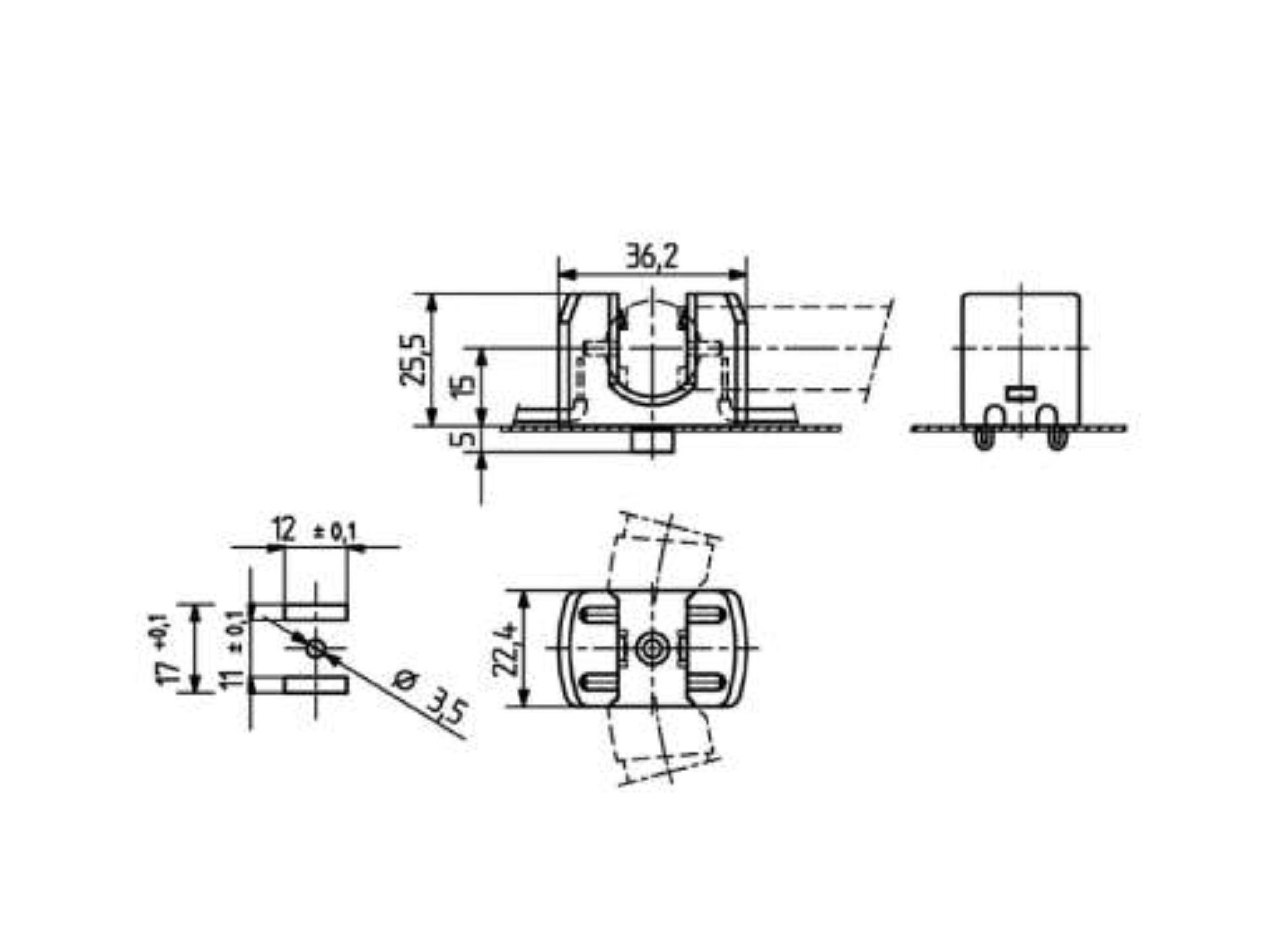 BJB lamphouder 2GX13 - voor ronde T5 Circular buizen - 26.732.8201.50