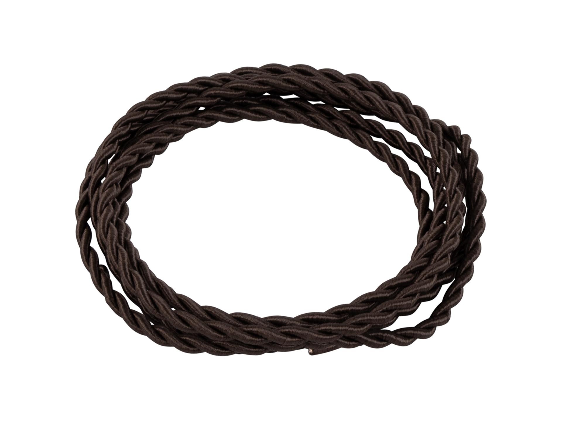 Bruin gedraaid strijkijzersnoer - 2 aderig