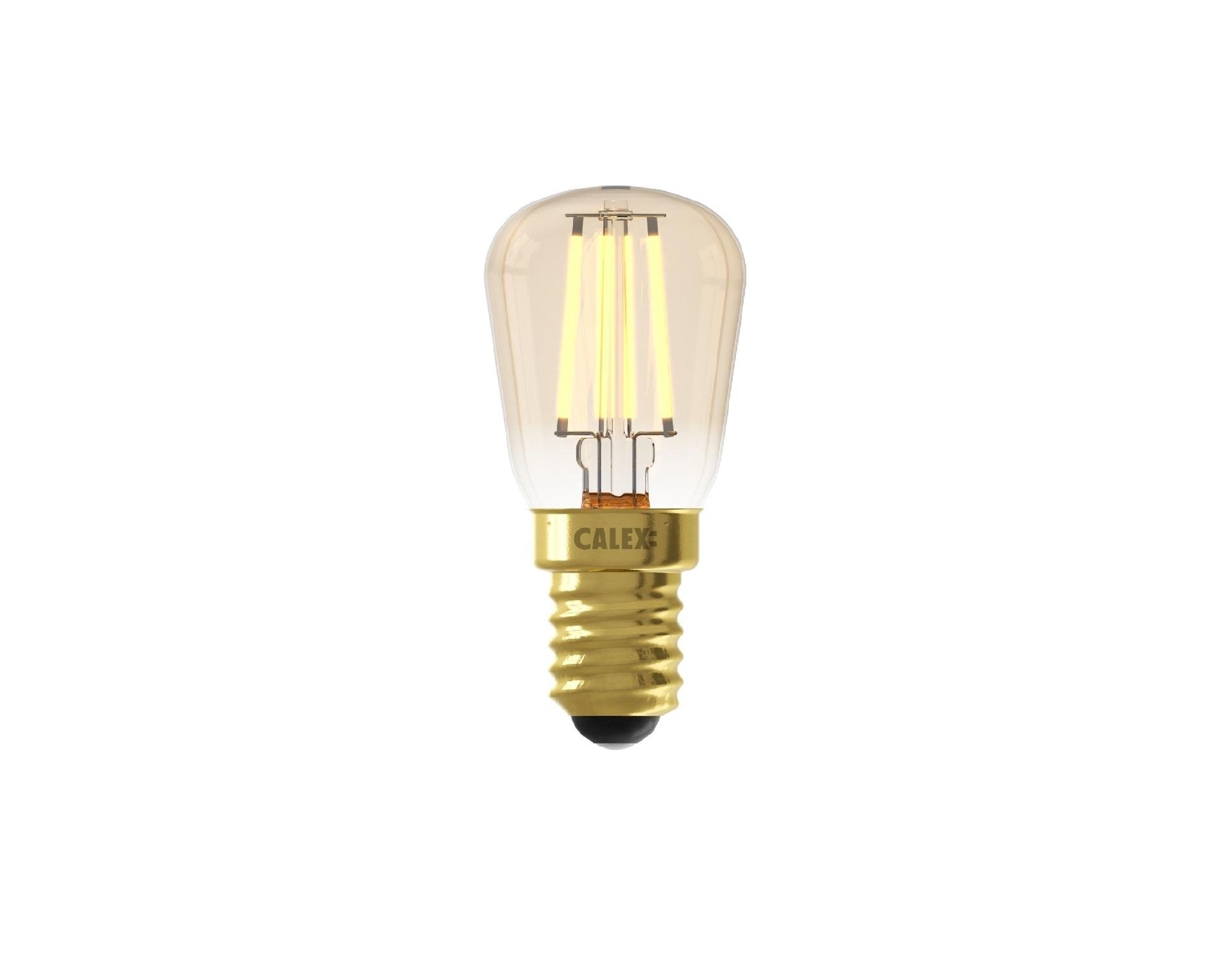 Calex LED filament buislamp T26 2.7W E14 goud dimbaar