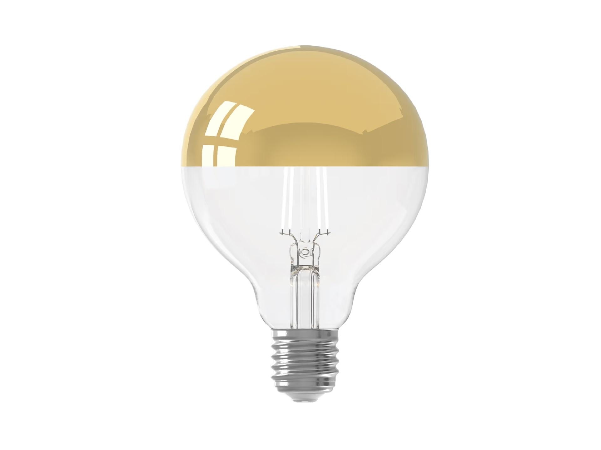 Calex LED filament globe 95mm kopspiegellamp 3.5W E27 goud dimbaar