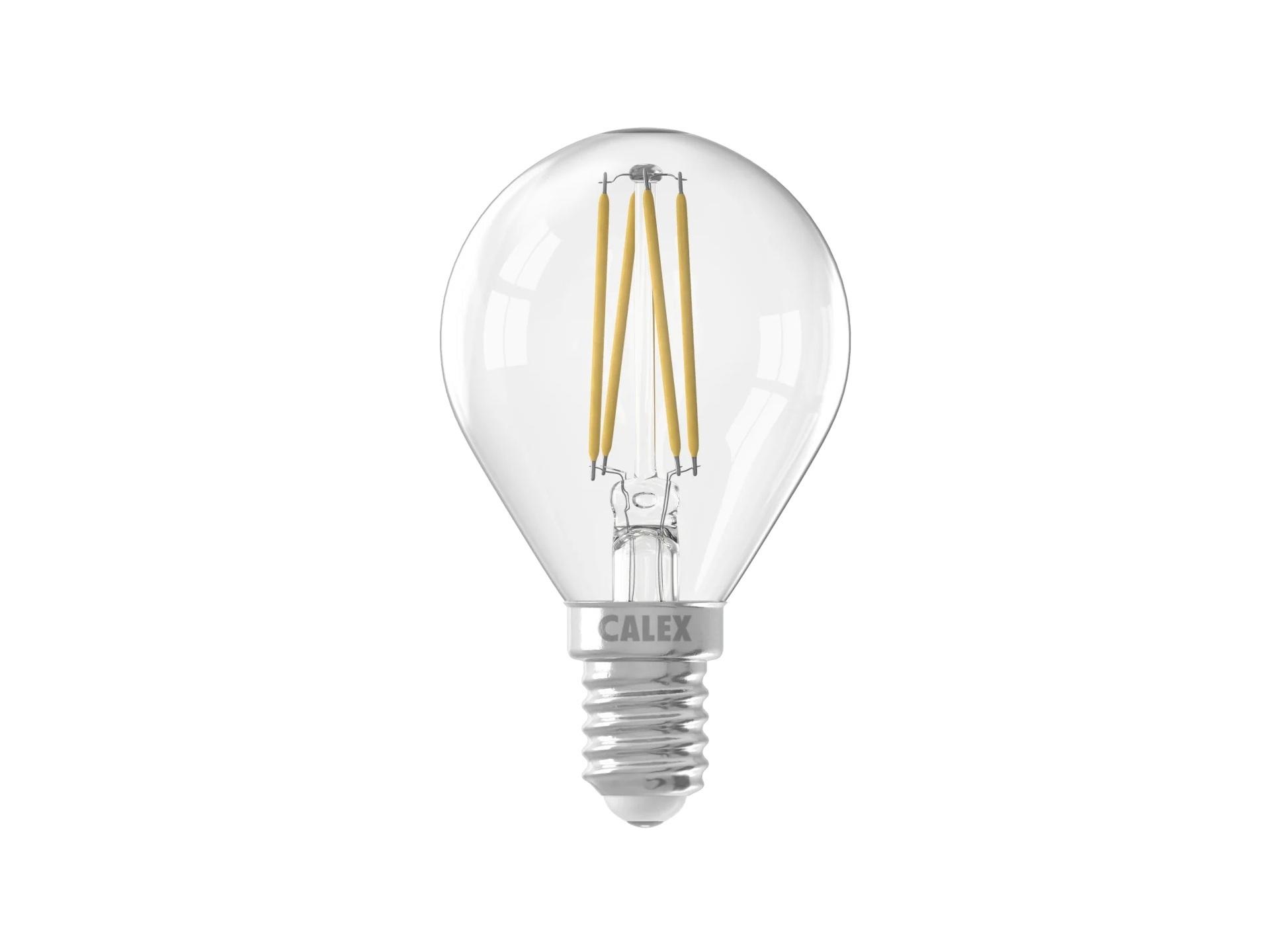 Calex Led Filament Calex LED filament kogellamp P45 4.5W E14 helder dimbaar - Snoerenzo.nl