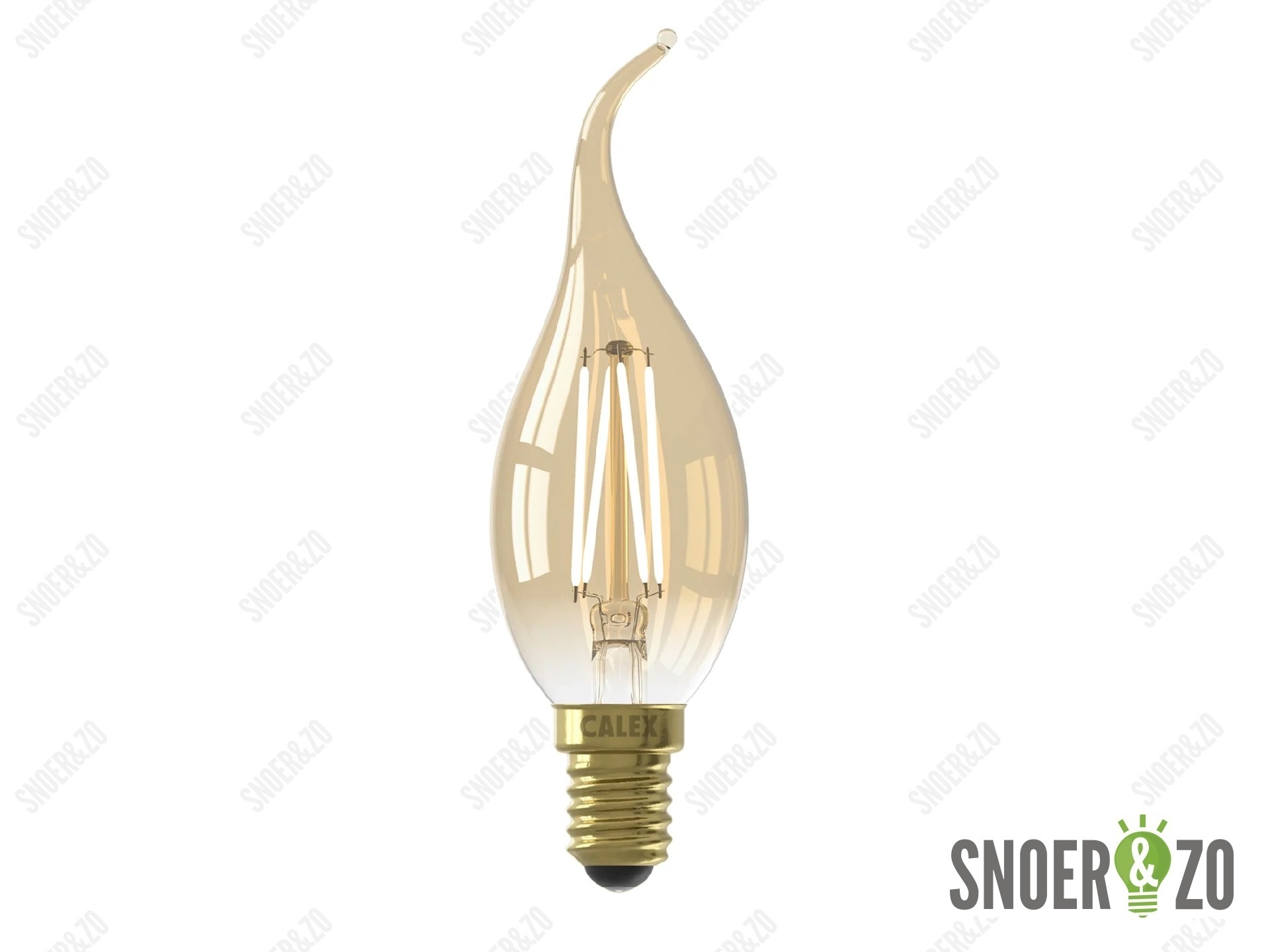 Calex LED filament tipkaars 3.5W E14 goud dimbaar