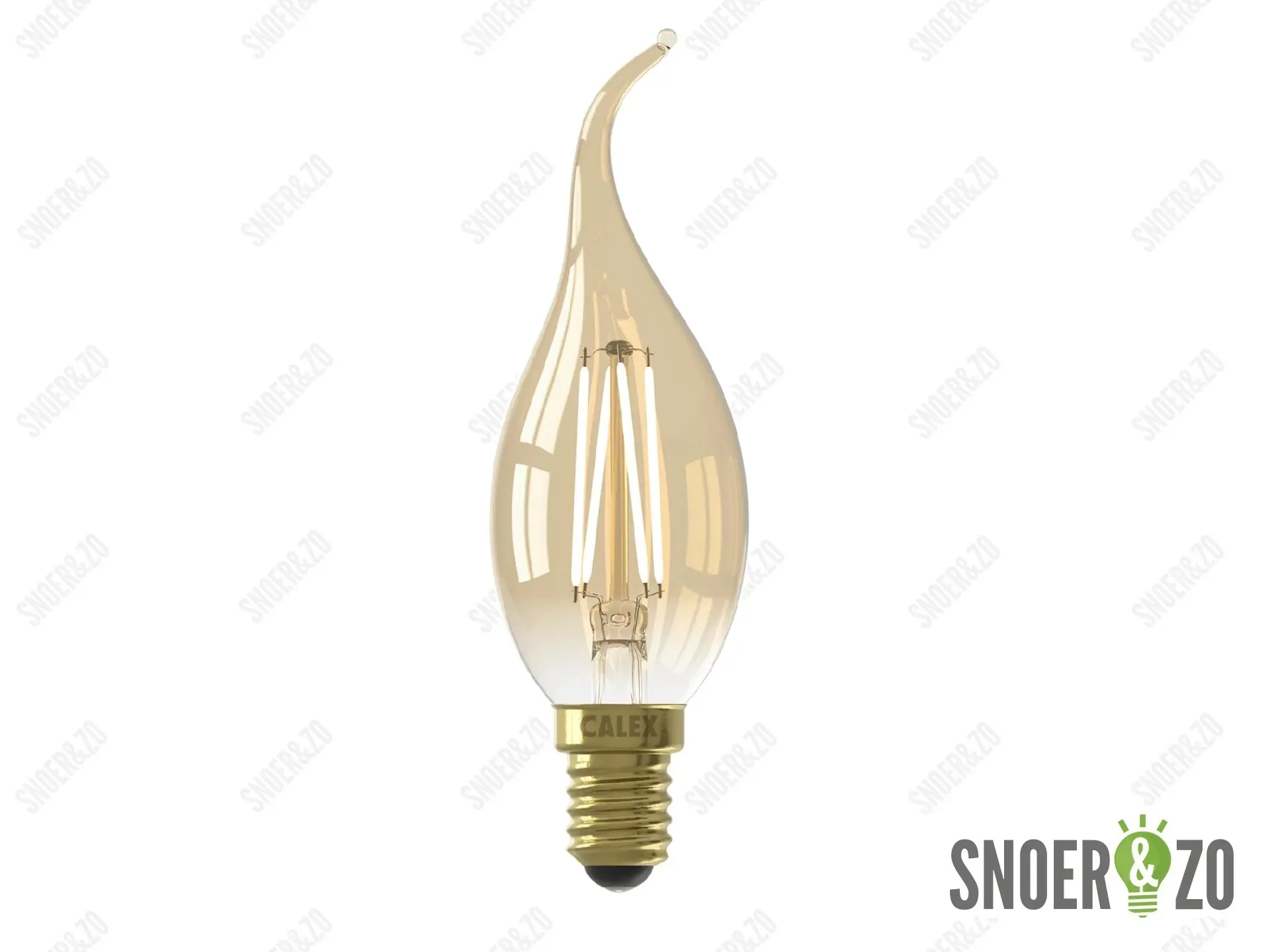 Calex LED filament tipkaars 3.5W E14 goud dimbaar