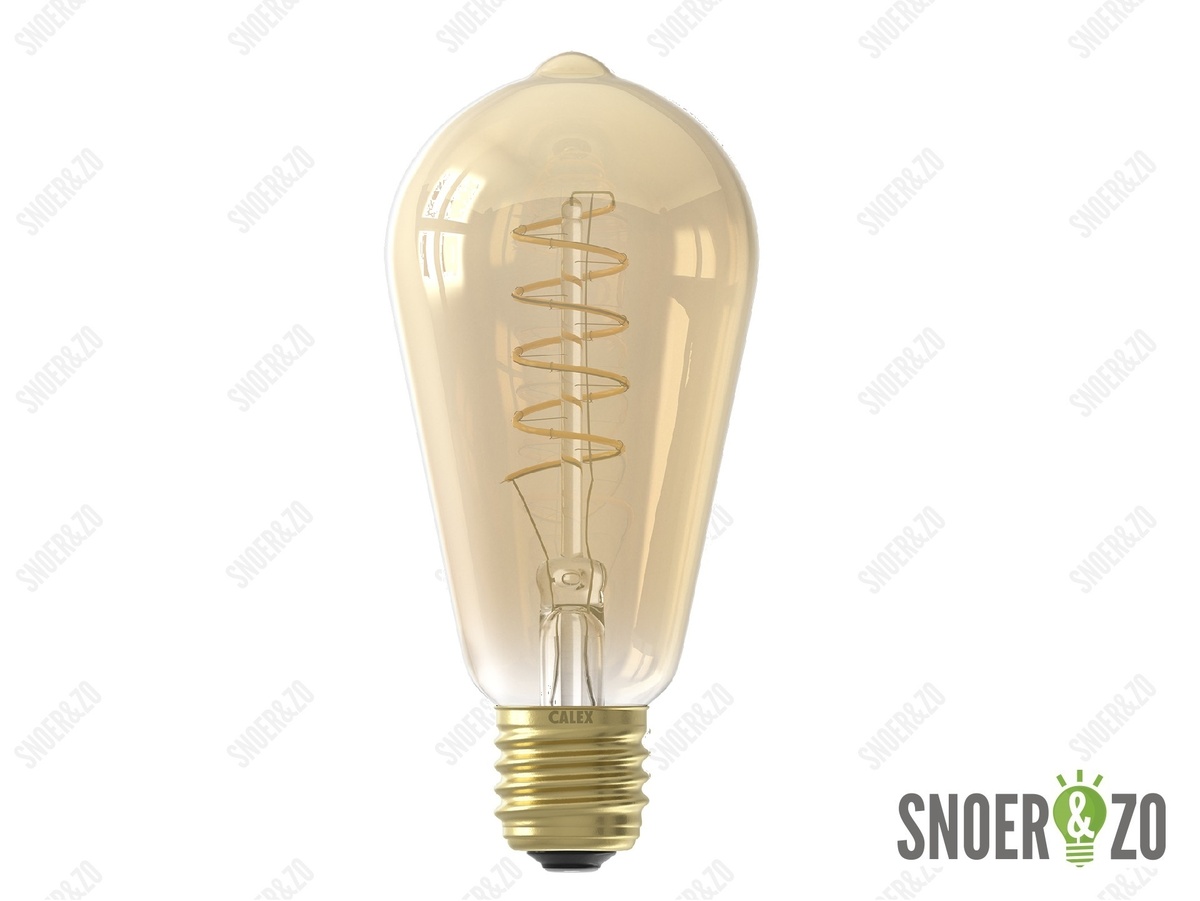 Calex LED flex filament edison ST64 3.8W E27 goud dimbaar