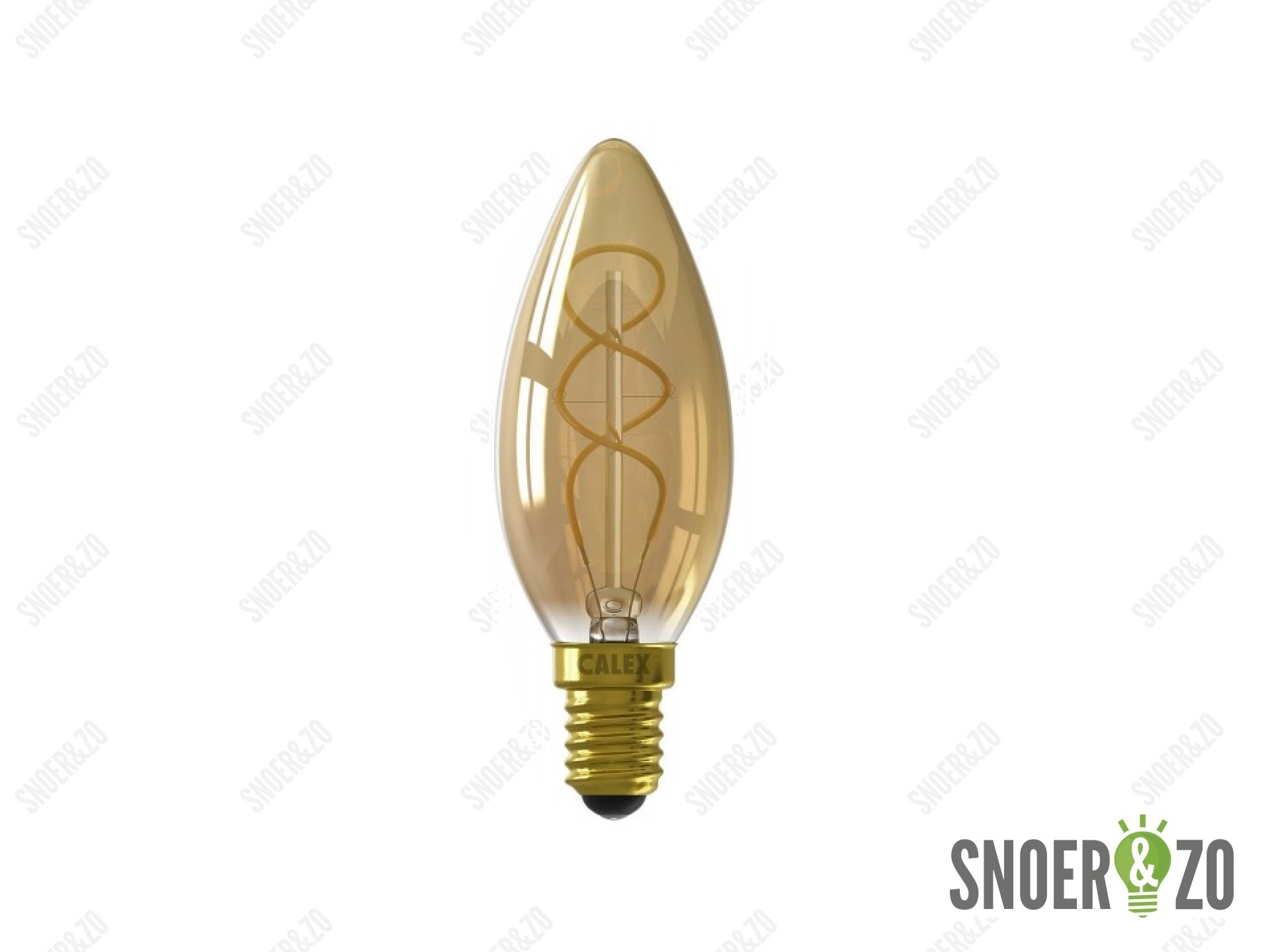 Calex LED flex filament kaars 2.5W E14 goud dimbaar