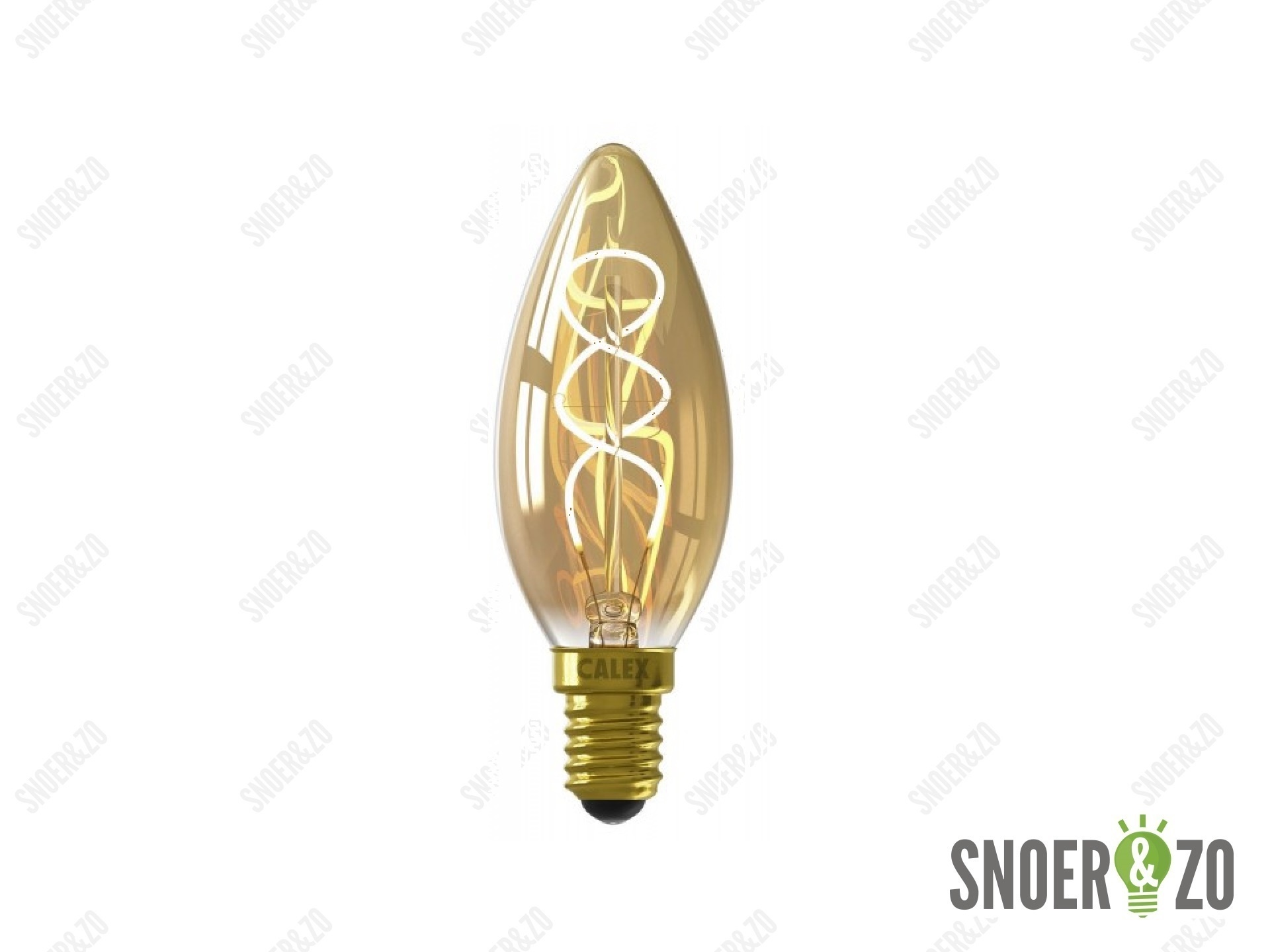 Calex LED flex filament kaars 2.5W E14 goud dimbaar