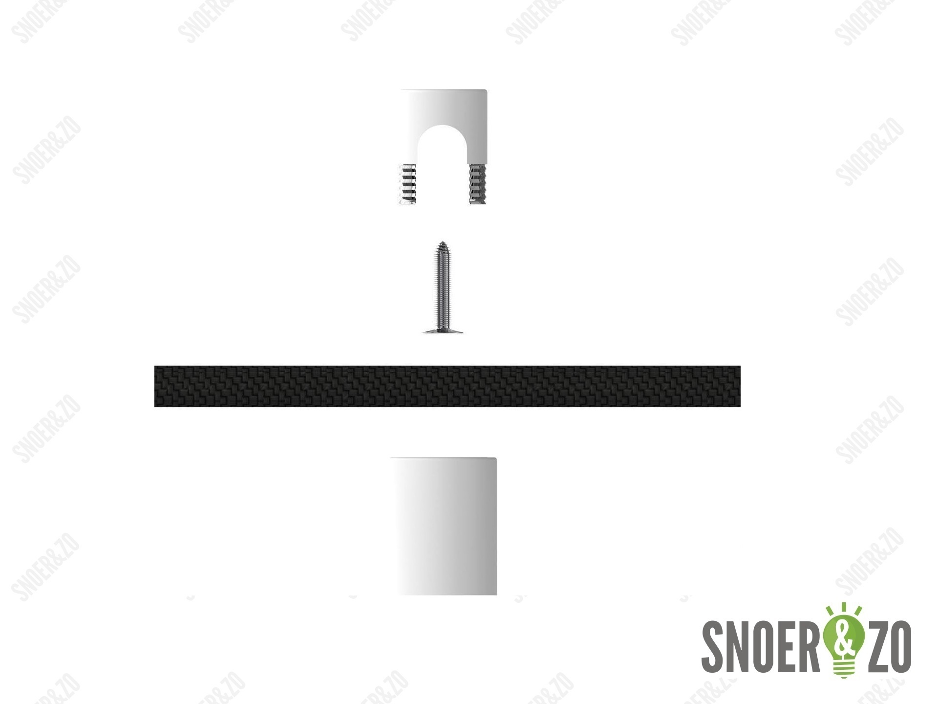 Calex plafond snoerbevestiging wit - set van 5 stuks