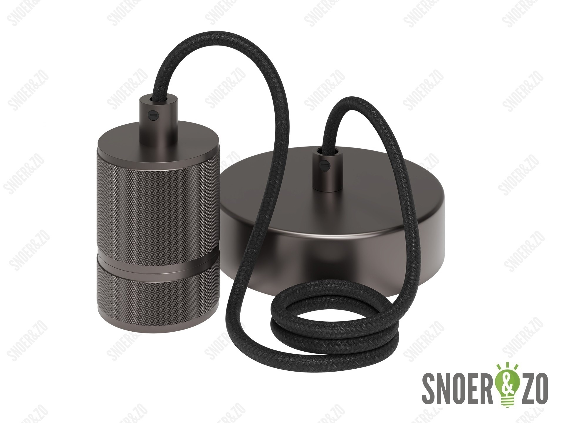 Calex retro snoerpendel E27 150cm gun metal Calex retro snoerpendel E27 150cm gun metal