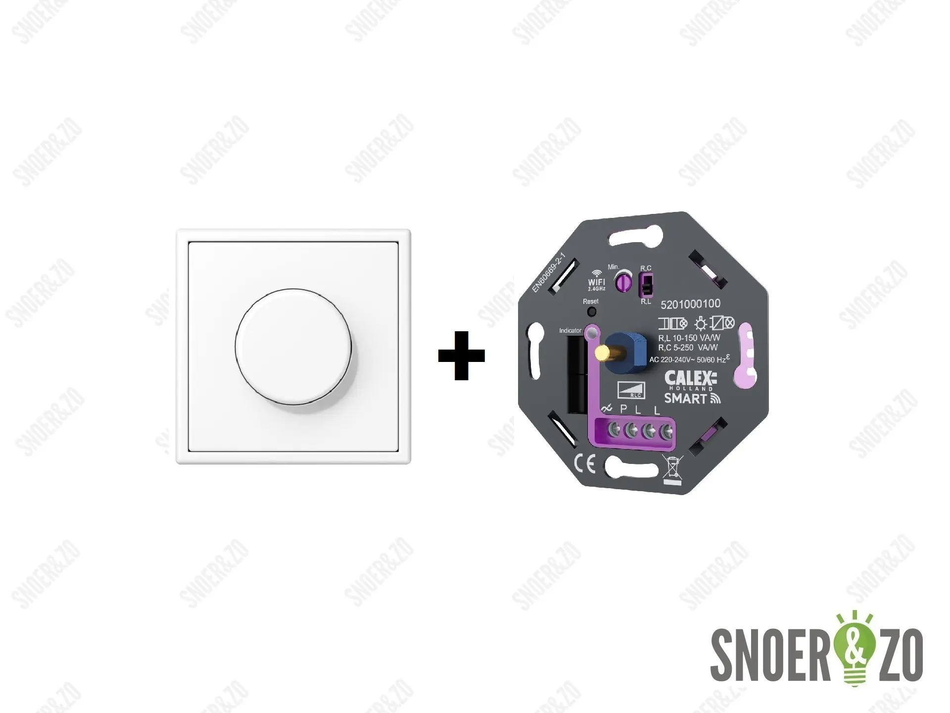 Calex Smart WiFi dimmer led 5-250W - Jung LS990 wit set