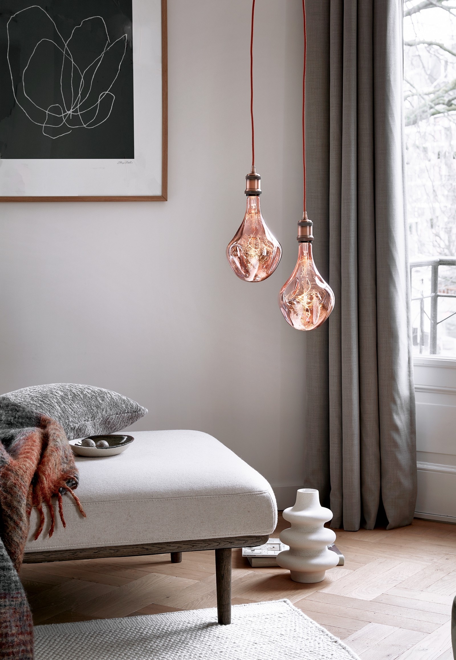 Calex XXL Organic EVO Rose Flex 6W E27 1800K dimbaar Calex XXL Organic EVO Rose Flex 6W E27 1800K dimbaar