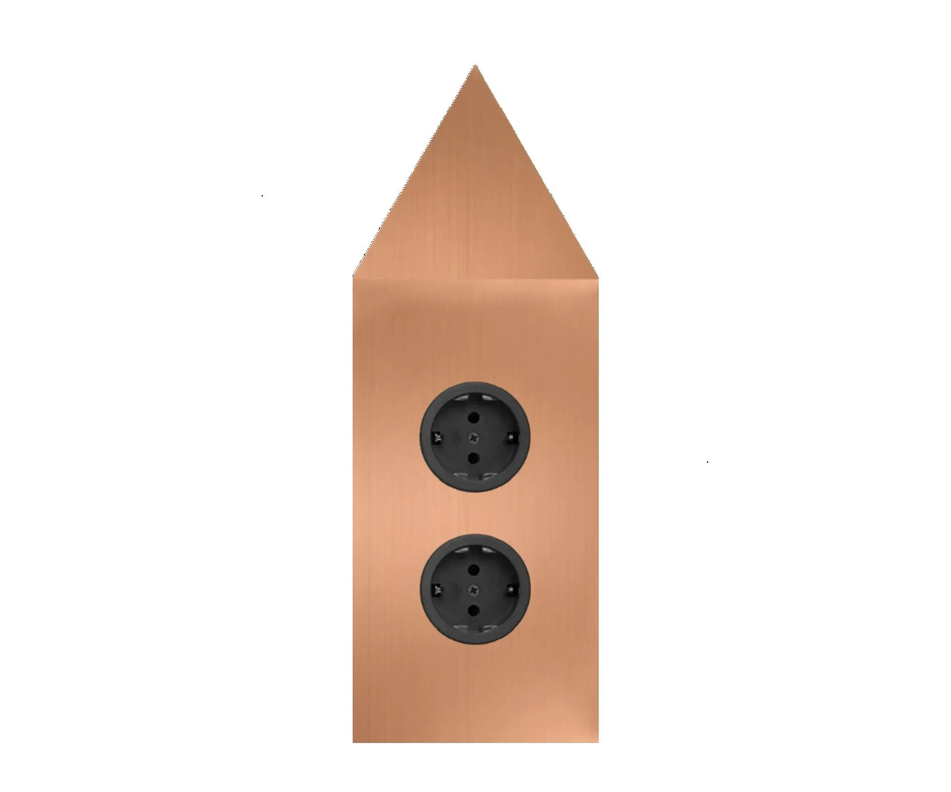 CARESSI 2ST22P Energiezuil Copper - opbouw met twee stopcontacten