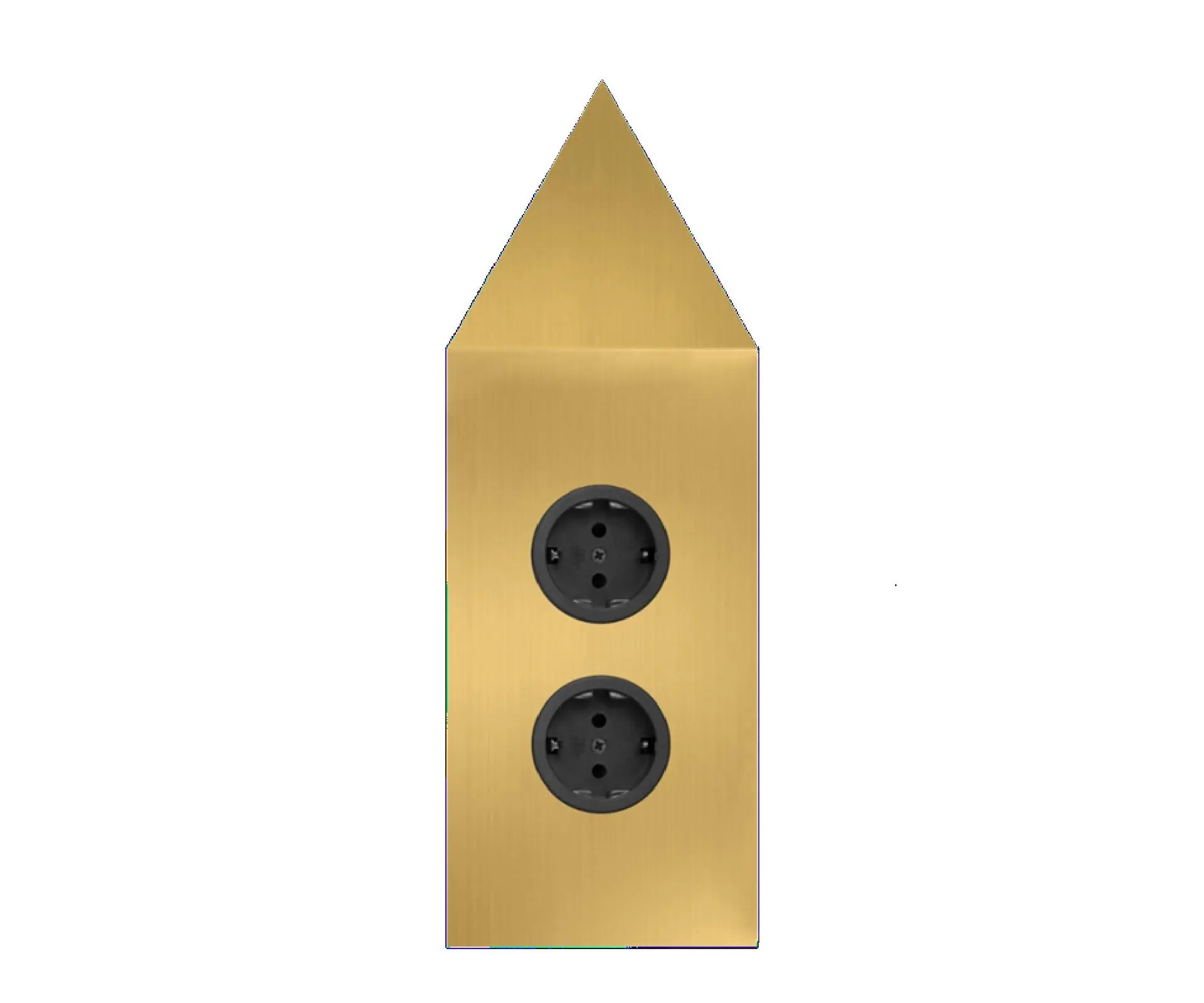 CARESSI 2ST22P Energiezuil Gold - opbouw met twee stopcontacten