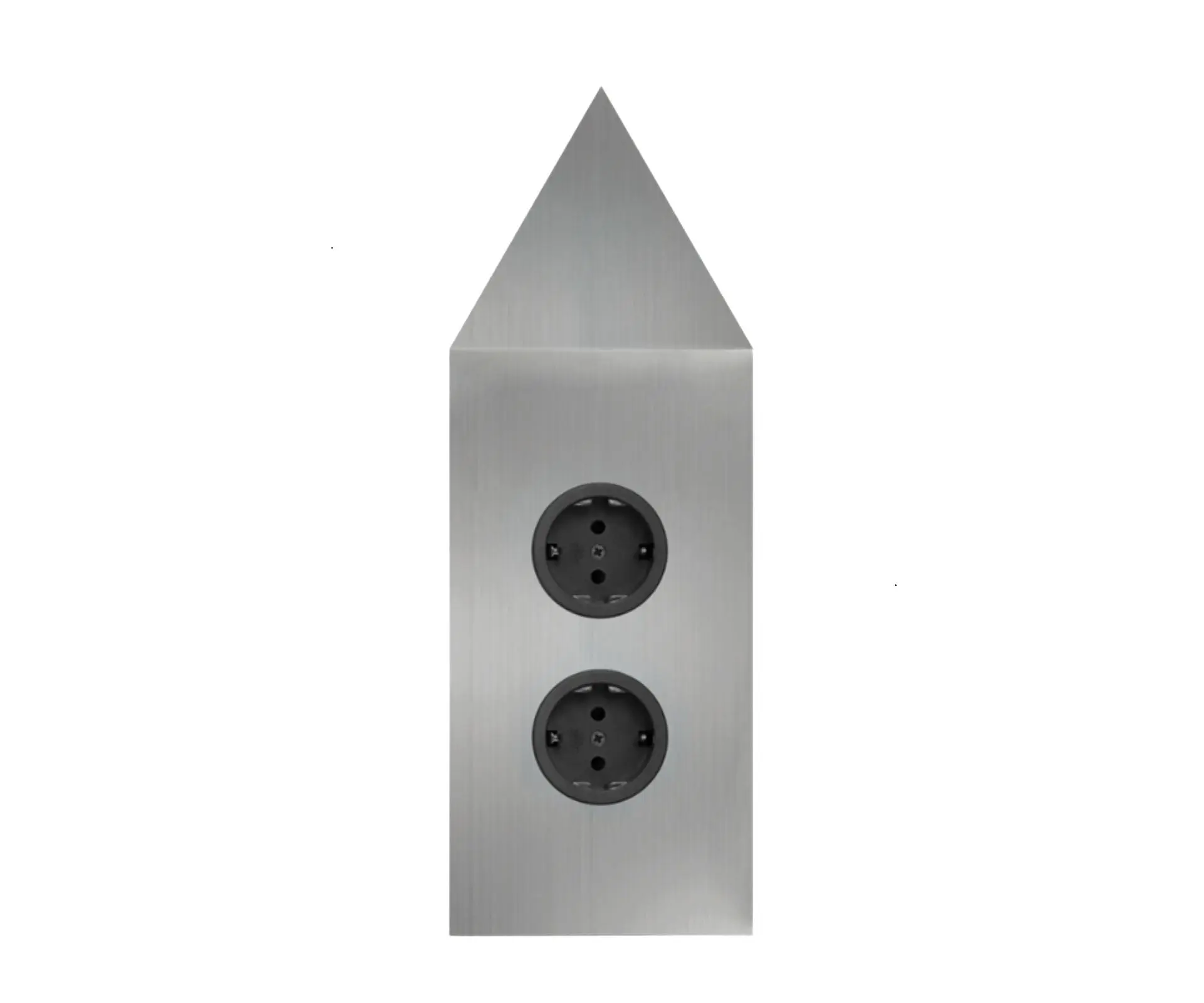 CARESSI 2ST22P Energiezuil RVS - opbouw met twee stopcontacten
