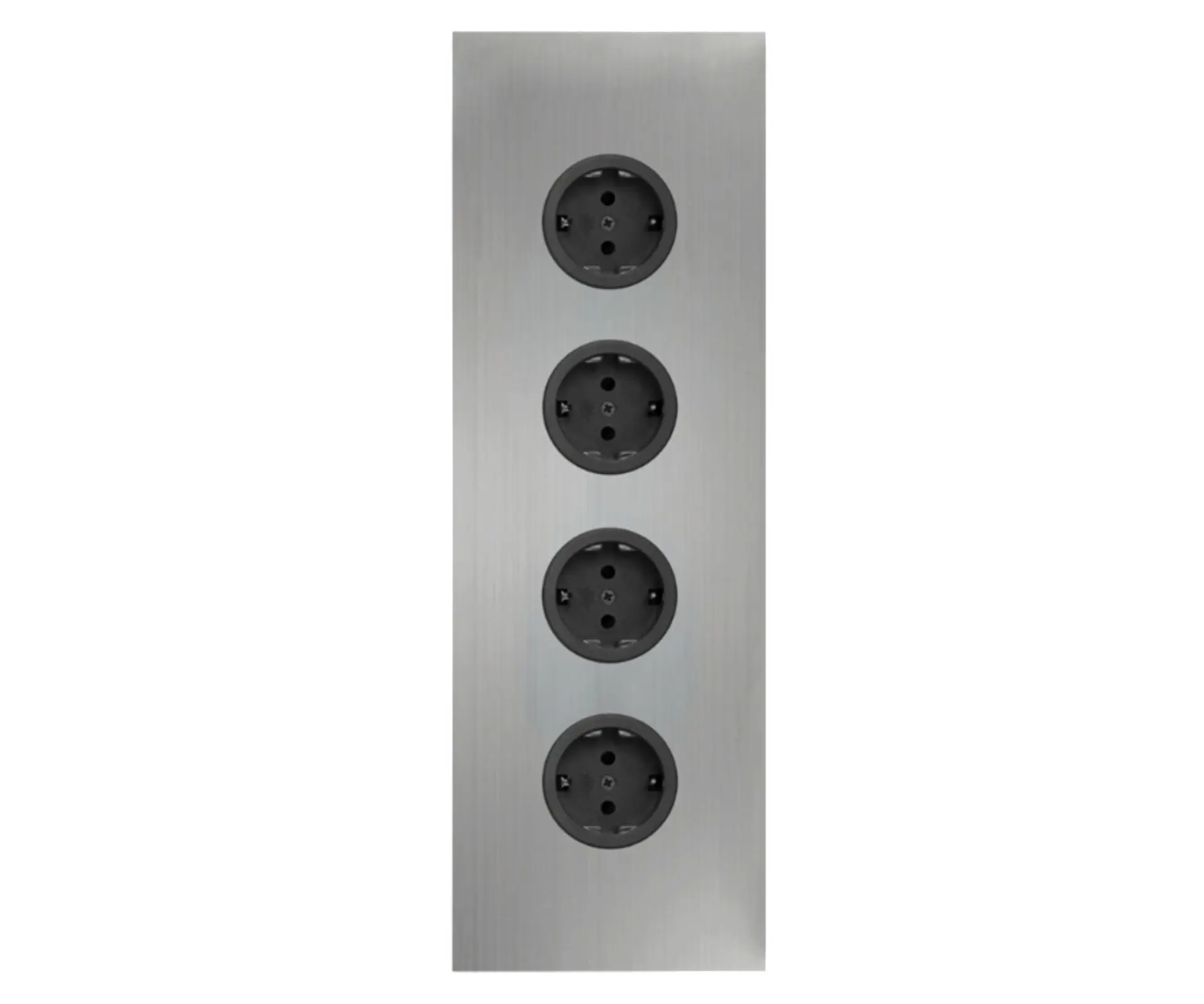 CARESSI 4ST36 Energiezuil RVS - opbouw met vier stopcontacten